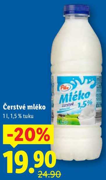 Čerstvé mléko, 1 l