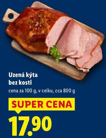 Uzená kýta bez kosti, cena za 100 g