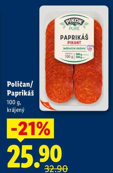 Poličan/Paprikáš, 100 g