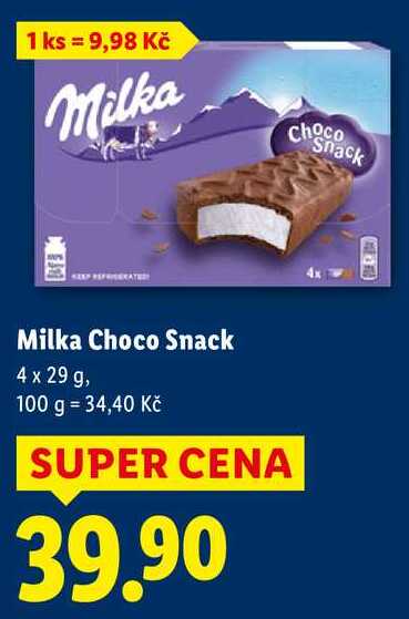Milka Choco Snack, 4x 29 g