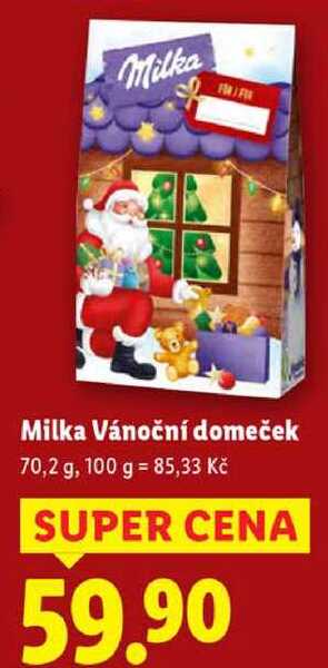Milka Vánoční domeček, 70,2 g