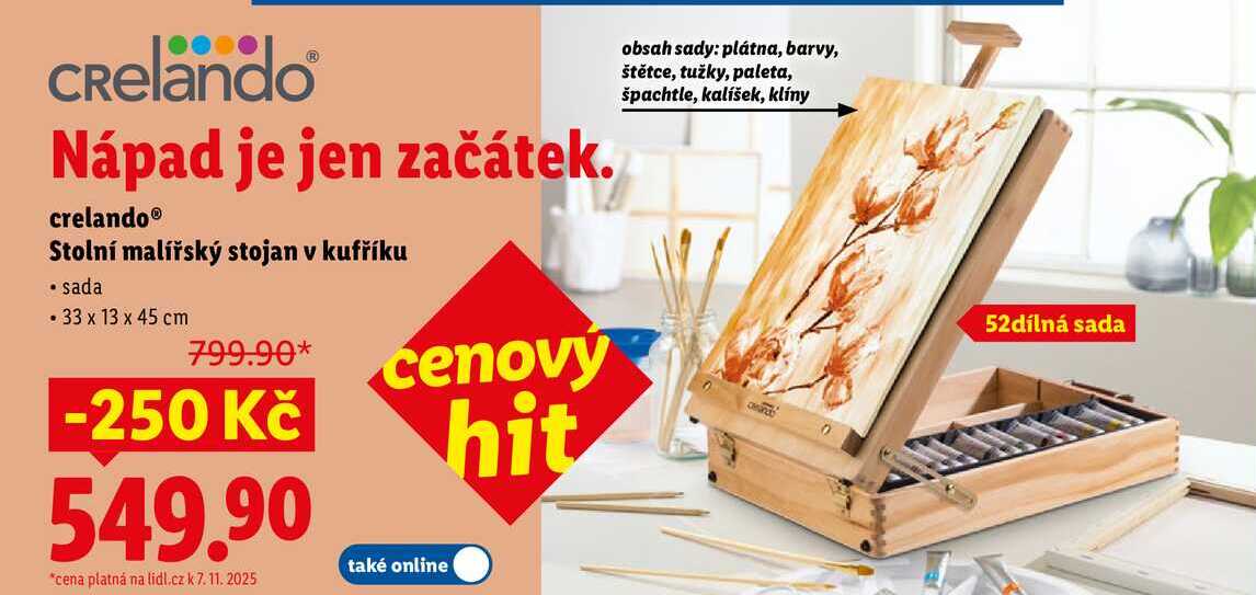 crelando Stolní malířský stojan v kufříku