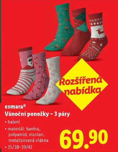 esmara Vánoční ponožky - 3 páry