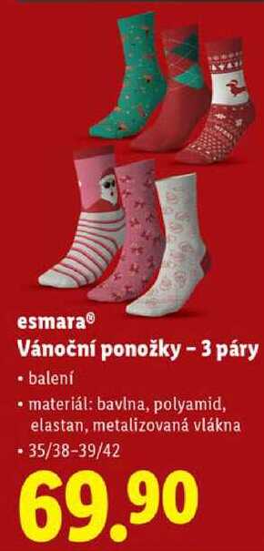 esmara Vánoční ponožky - 3 páry