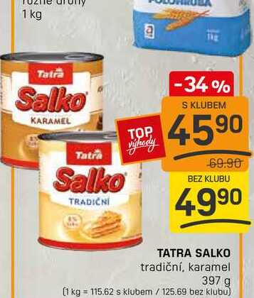 TATRA SALKO tradiční, karamel 397 g