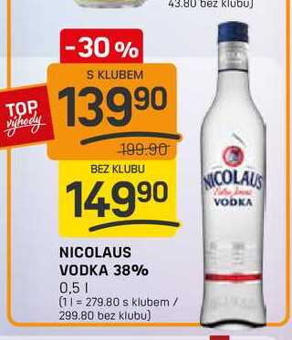 NICOLAUS VODKA 38% 0,5l