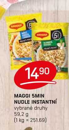 MAGGI 5MIN NUDLE INSTANTNÍ vybrané druhy 59,2 g