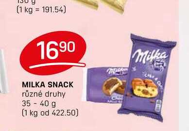 MILKA SNACK různé druhy 35-40 g