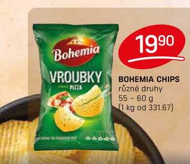 BOHEMIA CHIPS různé druhy 55-60 g