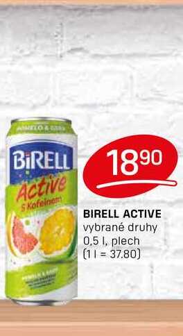 BIRELL ACTIVE vybrané druhy 0,5l, plech 