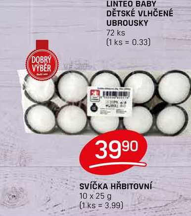 SVÍČKA HŘBITOVNÍ 10 x 25 g
