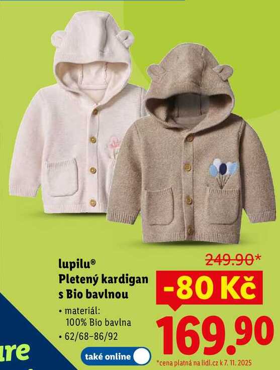 lupilu Pletený kardigan s Bio bavlnou