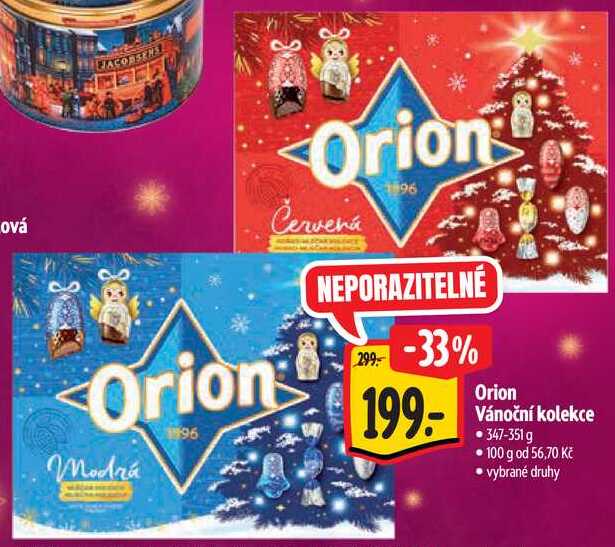 Orion Vánoční kolekce, 347-351 g