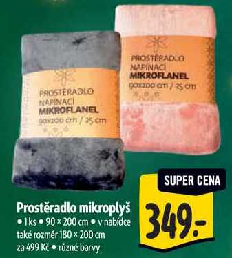 Prostěradlo mikroplyš