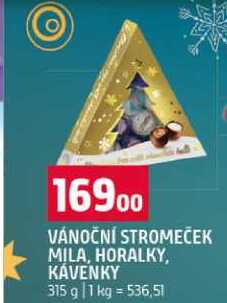 VÁNOČNÍ STROMEČEK MILA, HORALKY, KÁVENKY 315 g