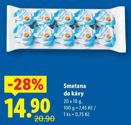 Smetana do kávy, 20x 10 g