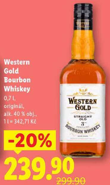 Western Gold Bourbon Whiskey, 0,7 l