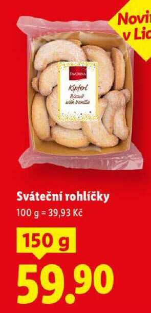 Sváteční rohlíčky, 150 g