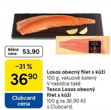 Losos obecný filet s kůží, 100 g