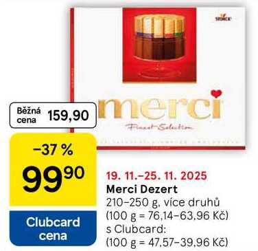 Merci Dezert, 210-250 g, více druhů