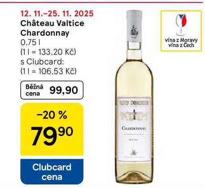Château Valtice Chardonnay, 0,75 l