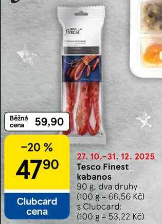 Tesco Finest kabanos, 90 g