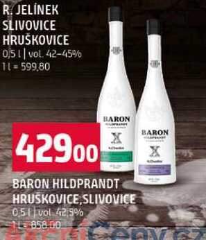 BARON HILDPRANDT HRUŠKOVICE, SLIVOVICE 0,5 l