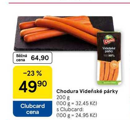 Chodura Vídeňské párky, 200 g 