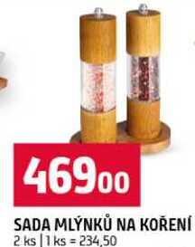 SADA MLÝNKŮ NA KOŘENÍ 2 ks