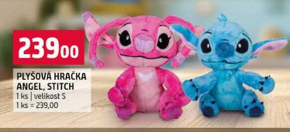 PLYŠOVÁ HRAČKA ANGEL, STITCH 1 ks