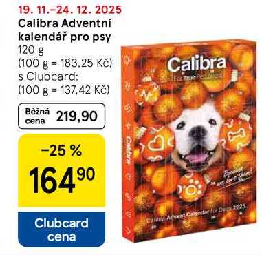 Calibra Adventní kalendář pro psy, 120 g 