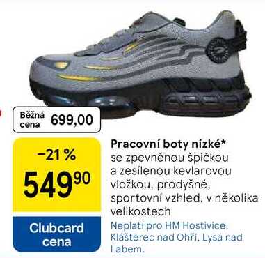 Pracovní boty nízké se zpevněnou špičkou a zesílenou kevlarovou vložkou, prodyšné. sportovní vzhled. v několika velikostech