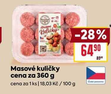 Masové kuličky cena za 360 g