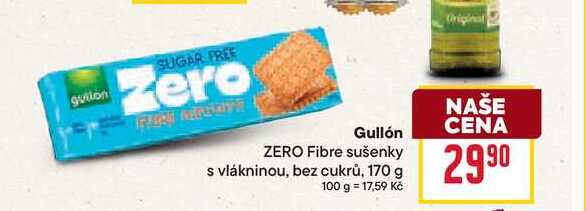 Gullón ZERO Fibre sušenky s vlákninou, bez cukrů, 170 g