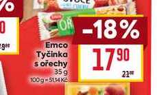 Emco Tyčinka s ořechy 35g 