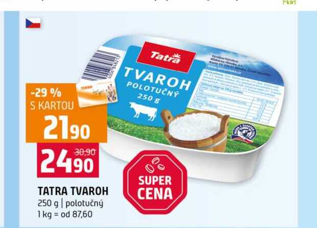 TATRA TVAROH 250 g polotučný 