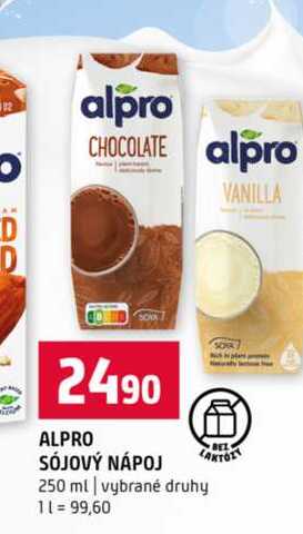 ALPRO SÓJOVÝ NÁPOJ 250 ml vybrané druhy