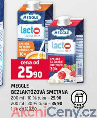 MEGGLE BEZLAKTÓZOVÁ SMETANA 200 ml 10 % tuku 
