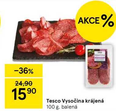 Tesco Vysočina krájená, 100 g, balená 