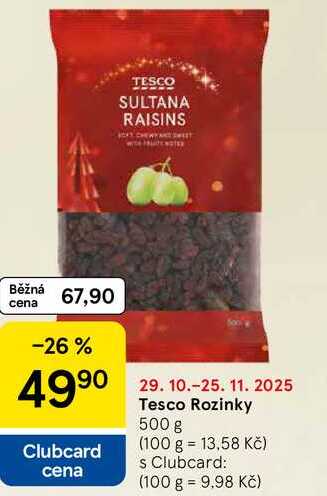 Tesco Rozinky, 500 g 
