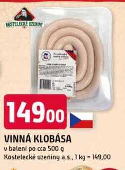 VINNÁ KLOBÁSA v balení po cca 500 g