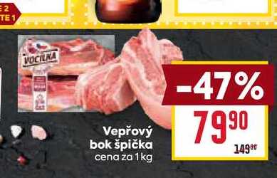 Vepřový bok špička cena za 1 kg