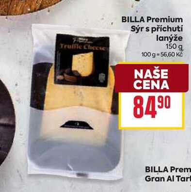 BILLA Premium Sýr s příchutí lanýže 150 g 