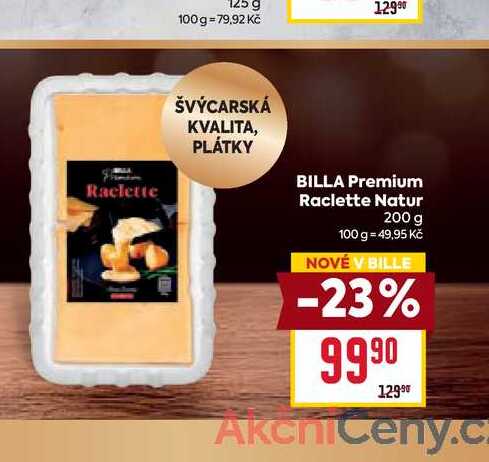BILLA Premium Raclette Natur 200 g 