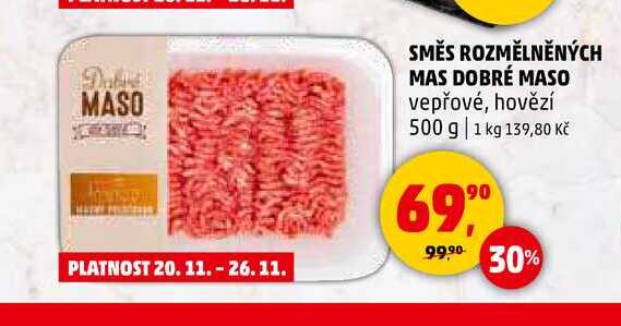 SMĚS ROZMĚLNĚNÝCH MAS DOBRÉ MASO, 500 g