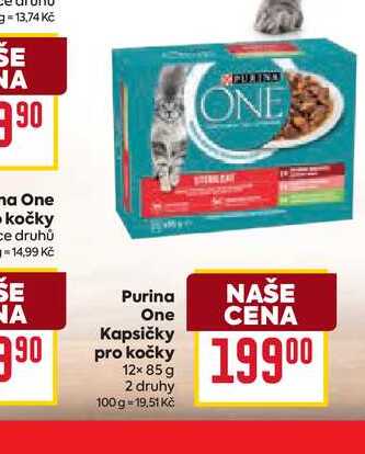 Purina One Kapsičky pro kočky 12× 85 g  