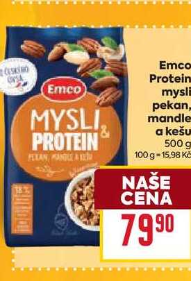 Emco Protein mysli pekan mandle a kešu 500 g