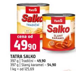 TATRA SALKO 397 g Tradični 397 g Slaný karamel 
