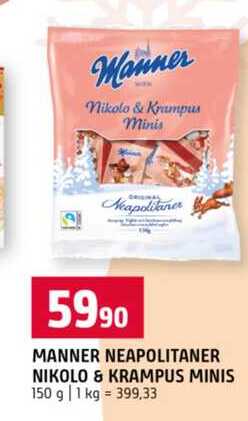 MANNER NEAPOLITANER NIKOLO & KRAMPUS MINIS 150 g