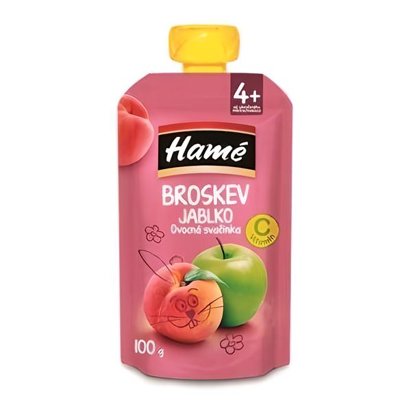 Hamé ovocná svačinka Broskev, jablko